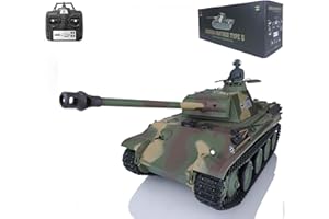 TOUCAN RC HOBBY 2.4G Henglong 1/16 Scale 7.0 Plastic German Panther G RTR RC Tank Model 3879 (3879 Plastic Version)