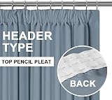 H.Versailtex Citadel Blackout Curtains 2 Panels 66x72 Pencil Pleat Thermal view 3