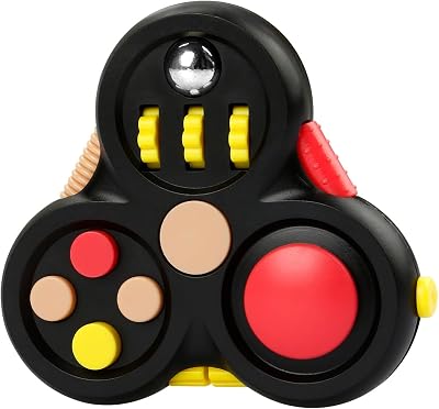 Jagowa Fidget Pad 11 Function Toy for Stress Relief Black