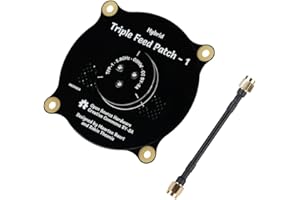 5.8GHz FPV Triple Feed Patch Antenna, RCmall 9.4dBi High Accuracy SMA Male to SMA Male Cable Adapter, Directional Circularly Polarized Antenna for FPV Racing Drone