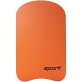 Sporti Unisex-Adult Swim Kickboard, EVA Foam Training Board, Swimming Aid | 17.5 X 11.6 X 1.3 In, Kicking Drills, Rounded Grip Edges, Contoured Bottom, Kick Practice, For Men &amp; Women, Water Board