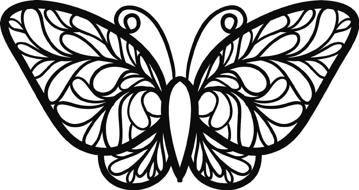 Homemania Wall Decoration, Metal, Black, 50 x 0.4 x 26 cm