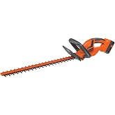 BLACK+DECKER 40V MAX Hedge Trimmer, 22" Blade Length, Powerful Motor with Reduced Vibrations, Sharp Blades for 3/4" Thick Cuts, Battery and Charger Included (LHT2240C)