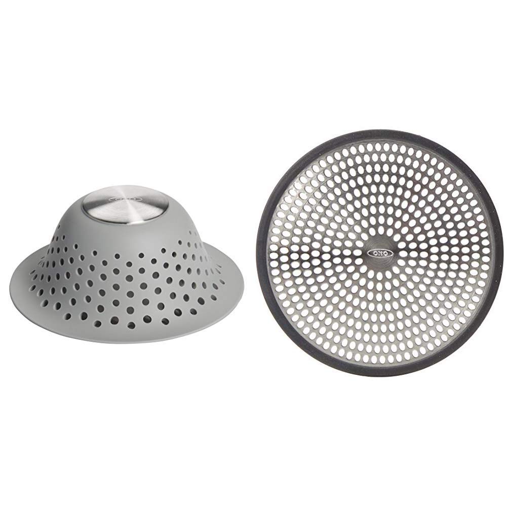 OXO Silicone Drain Protector, Grey, One Size & Good Grips Easy Clean