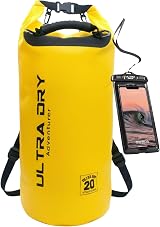 Ultra Dry Adventurer Premium 20 L Waterproof Dry Bag with Phone Case Yellow