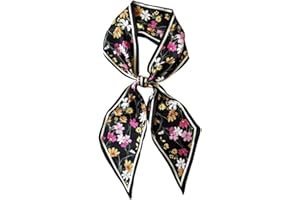 FONYVE Silk Head Scarf for Hair Fashion Headwrap for Women Lightweight Neck Tie