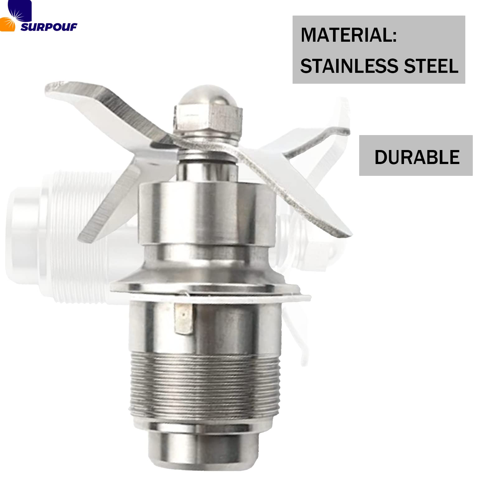 SURPOUF 502977 Compatible With Waring CB6 CB10 CB15 Blade Cutting Blender Assembly