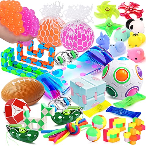 36 Pcs Sensory Fidget Toys Pack for Kids Adults, Fidget Box for Stress