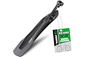 RBRL Bike Fender Adjustable Bicycle Mudguard [24-29 Inches], Universal Quick Disassembly Bike Fender, Thicken and Widen Universal Fender for Bike/Ebike/MTB Against Splashing Water and Dust (Rear)