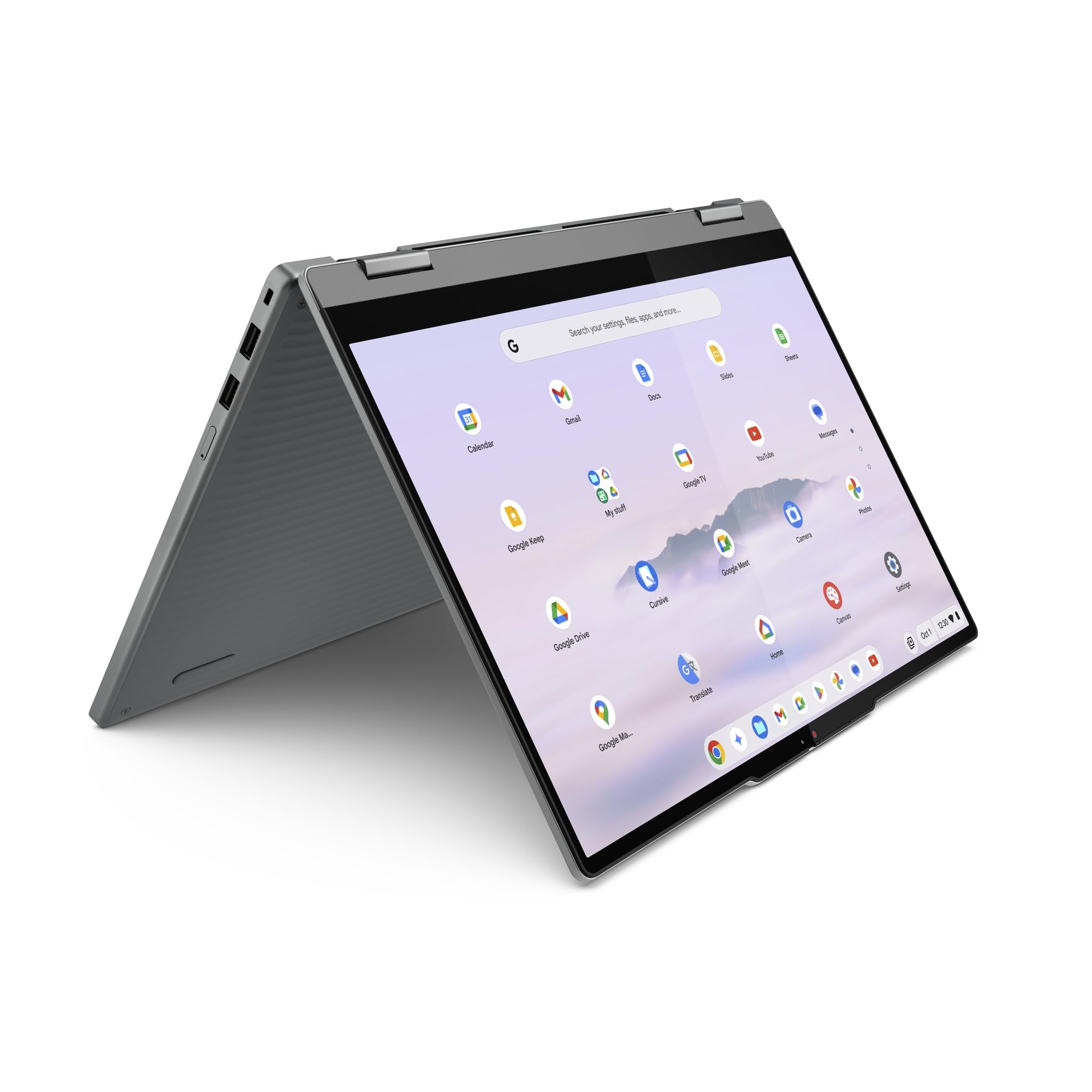 Lenovo Chromebook Plus 2-in-1 Gen 10 | 14'' WUXGA Touch Laptop | Intel Core 3 N355 | 8 GB RAM | 128 GB UFS 2.2 | Wi-Fi 6E | ChromeOS | USI Pen 2 Magnetic | Backlit Keyboard | Luna Grey