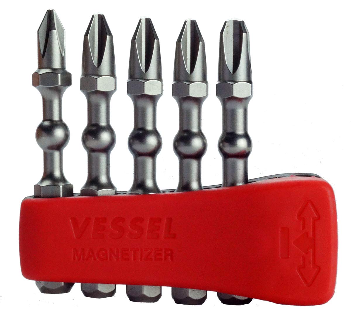 VESSEL EIBMG50K001 Impact Ball Bit Set PH1, PH2, PH3 50mm 5-Piece Set