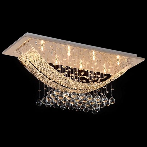 Buy Discount4product Crystal Modern Chandeliers for Living Room Ceiling