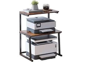 VonDream 3-Tier Desktop Printer Stand, Desktop Bookshelf for Small Space, Multifunctional Desk Shelf for Organization,