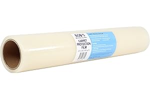 BISupply Plastic Carpet Protector Film, 24in x 200ft – Carpet Cover Plastic Floor Protector, Plastic Carpet Protector