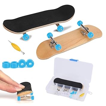 Fingerboard Finger Skateboards professionelle Mini-Legierung komplette hölzerne Ahorn Deck mit Box reduzieren Druck Kinder Ge