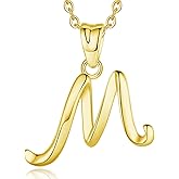 EUDORA Sterling Silver Initial Necklaces for Women, Classic 26 Letter Neckless Gifts for Girls, Sister, Mother Daughter, 18 inch Chain