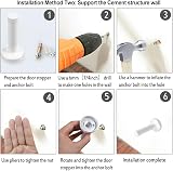 Northern Brothers Door Stops Pack White Floor Self Adhesive Heavy Duty view 6
