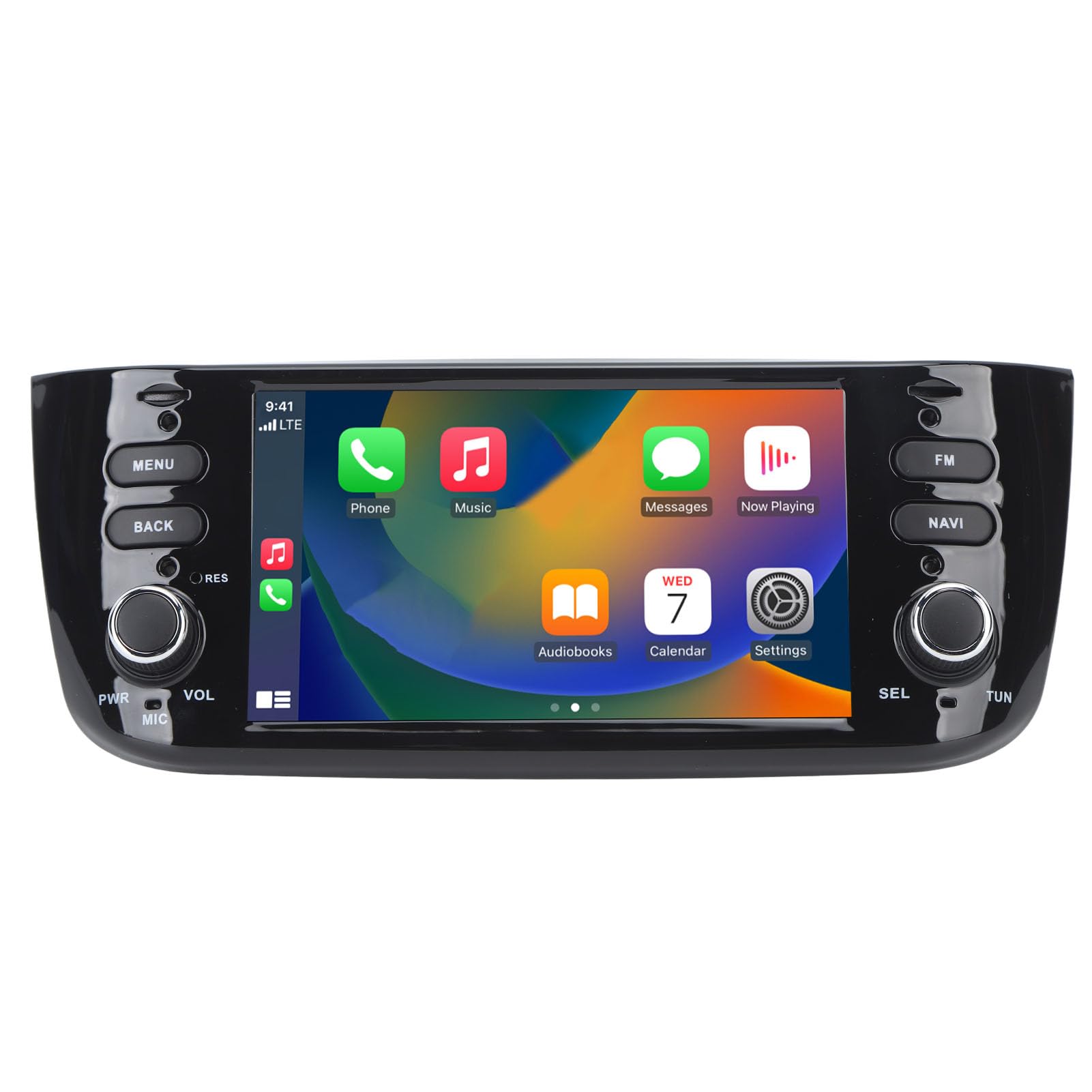 Fydun Car Multimedia Player, 6.2in Car Stereo HD Touch Screen Carplay 2+32G Navigation Player Radio Audio Receiver for Linea Punto EVO