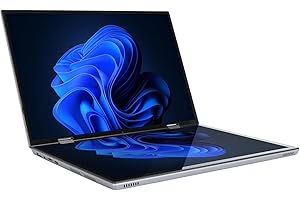 Asixxsix 14 Inch Dual Screen Laptop, 16GB DDR4 RAM 1TB SSD 2240x1440 HD Display 2 in 1 Touchscreen 360 Degree Flip Fold with 