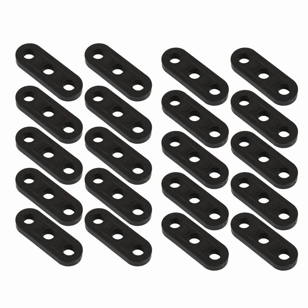 20Pcs Tent Guy Ropes Plastic Rope Tensioners Sturdy Tents Rope Fasteners Rope Adjusters Cord Tensioners for Camping Outdoor Activities (Black)