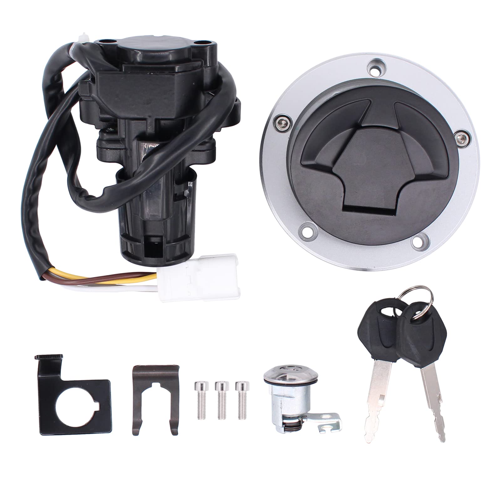 NewYall Ignition Switch Fuel Gas Cap Lock Set for
