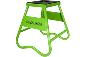 Dirtbag Brands 17" Steel Stable Moto Stand with 1000lb Capacity for Motocross Repair & Dirt Bike Oil Maintenance (Green)