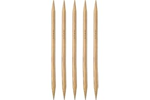 HARFINGTON 5Pcs Bamboo Knitting Needles Double Pointed Size US 13(9mm) Carbonized 7.9 Inch(20cm) Straight for Handmade Creati