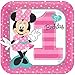 Minnie Mouse 1st Birthday Party Supplies - Deluxe Tableware Set for 16 Guests - Plates, Napkins, Cups, Cutlery