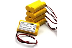 YUTSUJO (5-Pack) 2.4V 800mAh Ni-CD Battery Pack Replacement for Dual-Lite 0120822, Dantona Custom-7, LITHONIA ELB-2P41N (CUSTOM-29), ELB-4804N (CUSTOM-241), Custom-276, OSA030 Exit Sign Emergency Light