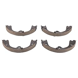 TRQ Rear Parking Brake Shoe Set Compatible with
