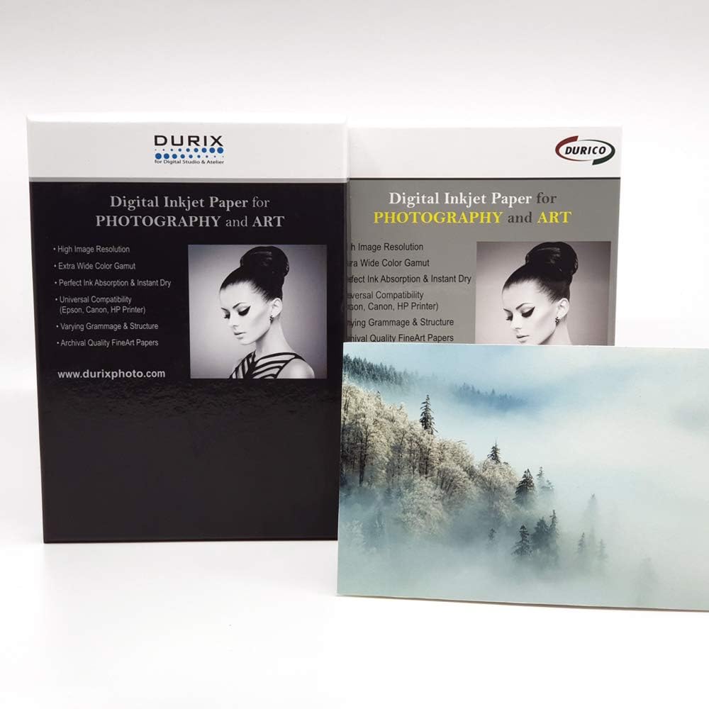 DURICO Artistic Velvet 270GSM Fineart Digital Inkjet Photo Paper (11" X 14", 25 Sheets)