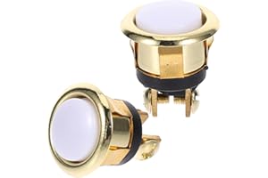 FOYTOKI 2pcs Lighted Round Metal Doorbell Button Replacement for Home Wired Door Bell Switch Weather