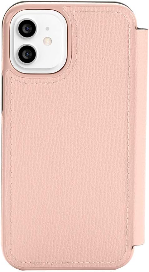 kate spade new york Folio Case Compatible with iPhone 12 Mini - Pale Vellum Crumbs/Pale Vellum PC/Gold Sticker Logo