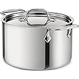 All-Clad D3 3-Ply Stainless Steel Stockpot 3 Quart Induction Oven Broiler Safe 600F Pots and Pans, Cookware Silver