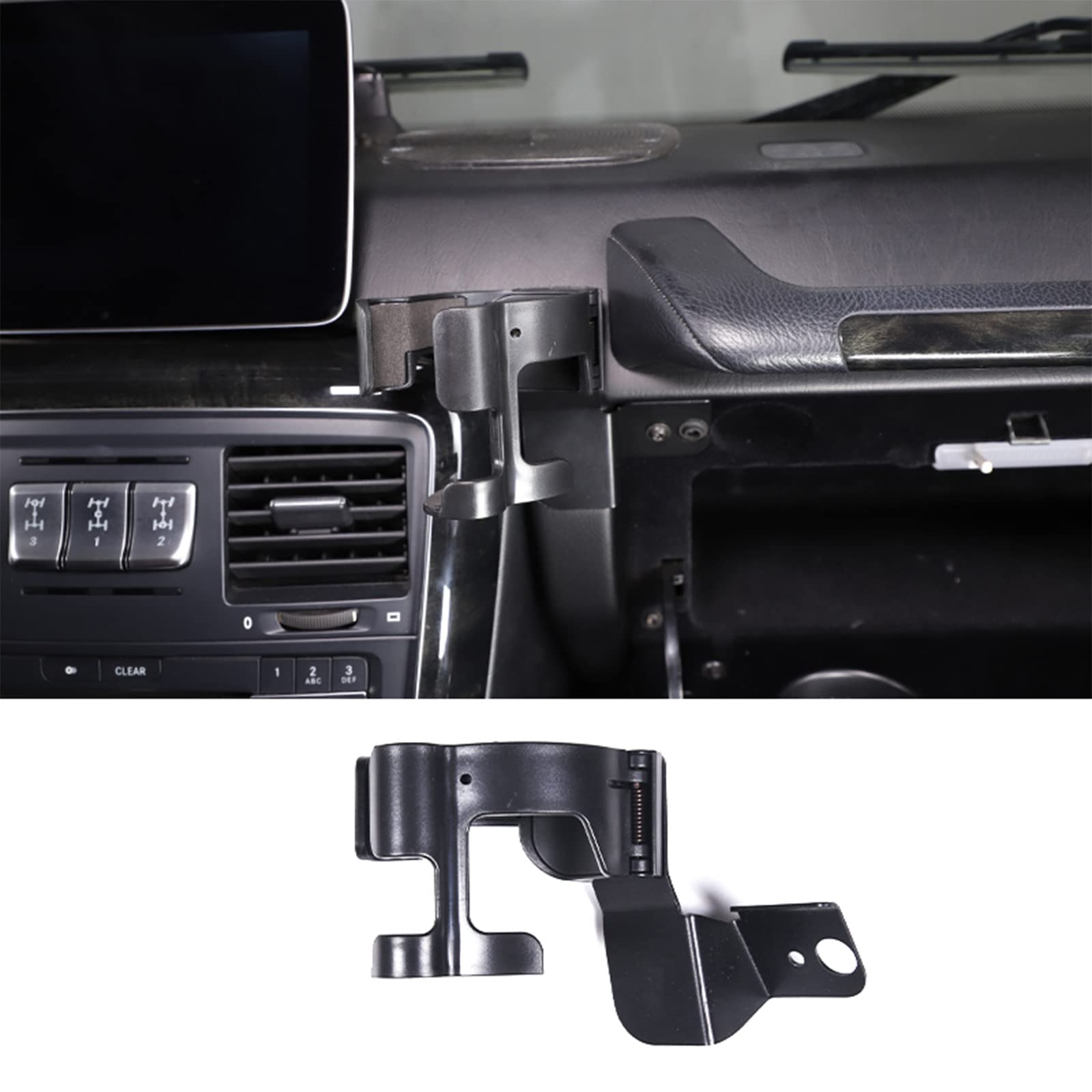 Photo 1 of Car Multifunctional Phone Holder Compatible With 2007 2008 2009 2010 2011 2012 2013 2014 2015 2016 2017 2018 Mercedes Benz G-Class W463 G500 G550 G55 G63 G65 Phone Mount, Water cup holder (black)