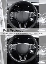 COFIT Microfiber Leather Steering Wheel Cover 37-38 cm Black M view 5