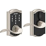 SCHLAGE Touch Camelot Lock with Accent Lever (Satin Nickel) FE695 CAM 619 ACC