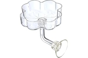 JZMYXA Aquarium Shrimp/Small Fish Feeding Dish Feeder Dish, Acrylic Material, Mini Size (Clover Shaped)