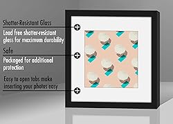 Americanflat 6x6 Picture Frame in Black - Use as