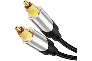 Digital Optical Audio Cable, CableCreation 25 Feet Toslink Male SPDIF Cable with Nylon Braided Fiber Optic Cord for Home Thea