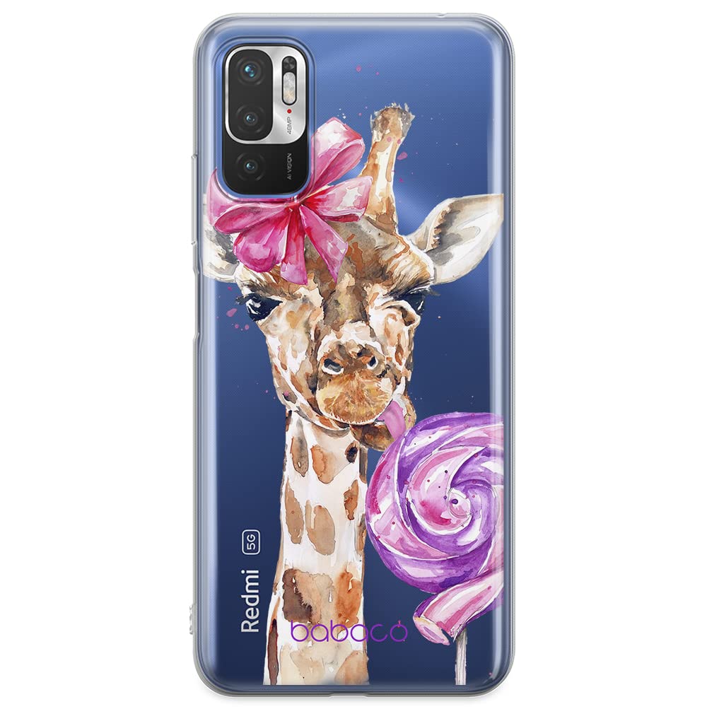 ERT GROUP mobile phone case for Xiaomi REDMI NOTE 10 5G / POCO M3 PRO original and officially Licensed Babaco pattern Giraffe 001 adapted to the shape of the mobile phone, partially transparent