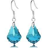 Austrian Crystal Baroque Drop Dangle Earrings for Women 925 Sterling Silver Hook Hypoallergenic Jewelry