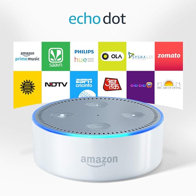 Echo Dot (2nd Gen) Smart speaker with Alexa (White) Amazon.in