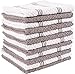 KAF Home Pantry Piedmont Terry Dish Cloths | Set of 12, 12 x 12 inches, Absorbent Terry Dish Cloths, Wash Cloths, Bar Mop Rags | Perfect for Spills, and Wiping Counter Tops - Dark Gray