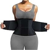 FeelinGirl Waist Trainer Belt Waist Cincher Trimmer Ab Belt Tummy Control Body Shaper with Triple Wrap Women and Men