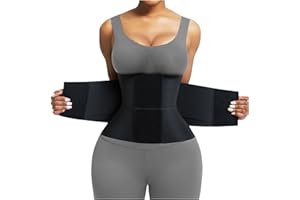 FeelinGirl Waist Trainer Belt Waist Cincher Trimmer Ab Belt Tummy Control Body Shaper with Triple Wrap Women and Men