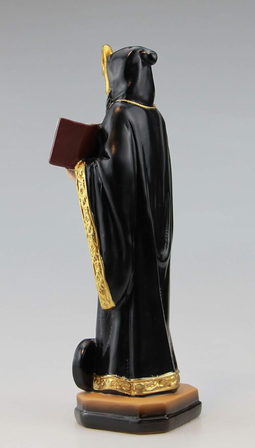 Woodington's Saint Benedict Benedictine Protection Colored Resin 8 Inch Statue: Home & Kitchen