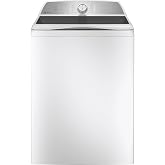 GE Profile PTW605BSRWS 4.9 Cu. Ft. White Washer with Smarter Wash Technology and FlexDispense