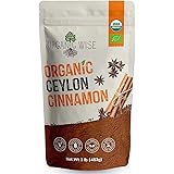 Organic Wise Ceylon Cinnamon Powder Organic, Pure Ceylon Cinnamon Spice, USDA Certified Organic, Ground Powder, 1 lb Bulk Bag