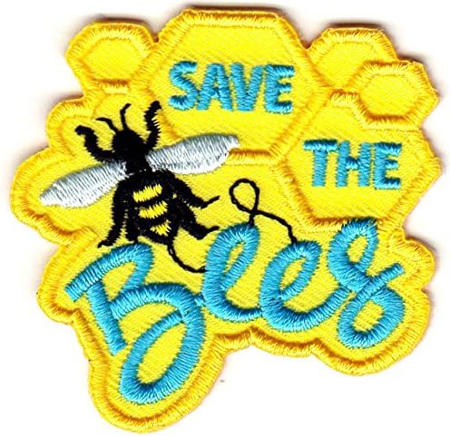 Avantaway Save The Bees Iron On Patch Honey Bee